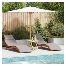 vidaXL Sonnenliege 184 x 55 x 64 cm Taupe