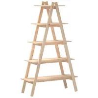 VidaXL Regal mit 5 Böden A-Form 110x40x180,5 cm Massivholz