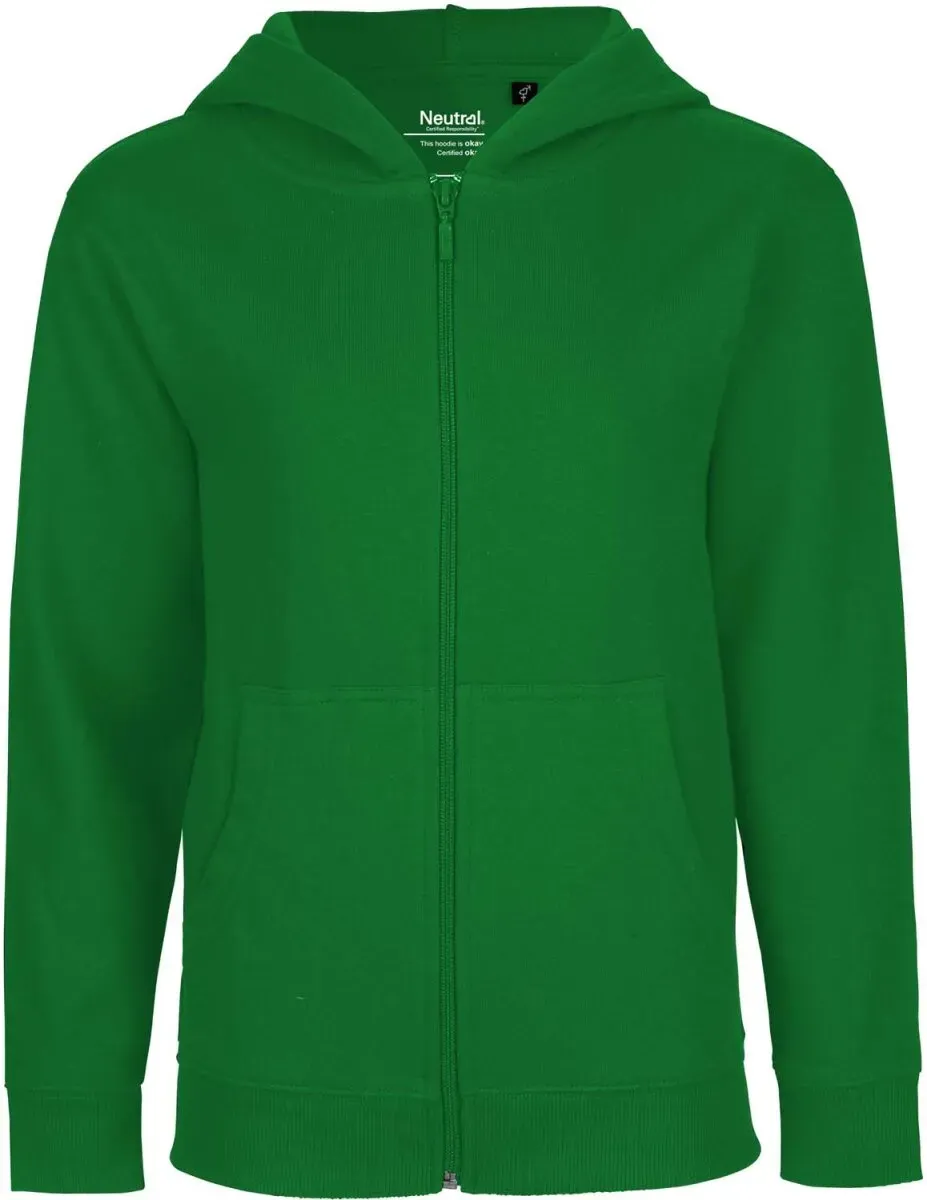 Neutral Kinder Bio Kapuzen Sweatjacke O13301 green 116/122