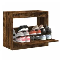 VidaXL Schuhschrank Räuchereiche 80x42x69 cm Holzwerkstoff