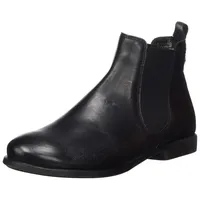 THINK! Damen Agrat leer gevoerde duurzame Chelsea Boots, 0000 Schwarz 37