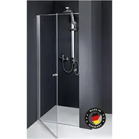 Dusbad Vital 5 Duschabtrennung Pendeltür rechts 80 x 200 cm schwarz ESG 5mm