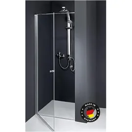 Dusbad Vital 5 Duschabtrennung Pendeltür rechts 80 x 200 cm schwarz ESG 5mm