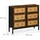 Relaxdays Kommode 83 x 100 x 32 cm Braun/Schwarz