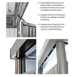 Biohort HighLine H2 2,75 x 1,95 m quarzgrau-metallic Einzeltür