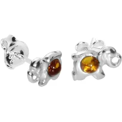 Paar Ohrstecker OSTSEE-SCHMUCK "Ostsee-Schmuck Ohrstecker Elefant Ohrstecker Elefant", weiß, Ohrringe, Damen, 8 x 6mm, Silber 925 (Sterlingsilber)