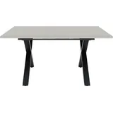 Mäusbacher Esstisch, Esstisch ausziehbar auf 210 cm, eckige Tischform, Gestell X-Form grau|schwarz