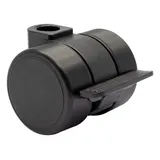 WAGNER Design Möbelrolle/Soft-Lenkrolle LOGO - Ø 38 mm, Bremse, schwarz, Tragkraft 70 kg - DE Ware - 01024601