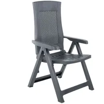 vidaXL Verstellbare Gartenstühle 59 x 67 x 106 cm anthrazit 2 St. klappbar 48761
