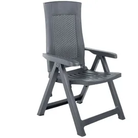 vidaXL Verstellbare Gartenstühle 59 x 67 x 106 cm anthrazit 2 St. klappbar 48761