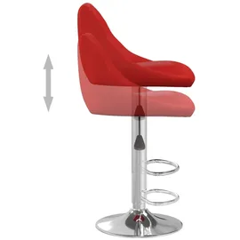 vidaXL Barhocker 2 Stk. Weinrot Kunstleder