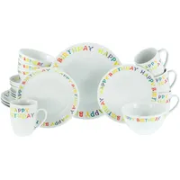 CreaTable CreaTable, 24167, Serie Happy Birthday, 20-teiliges Geschirrset für