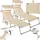 Tectake Sonnenliege 190 x 68 x 28 cm Beige
