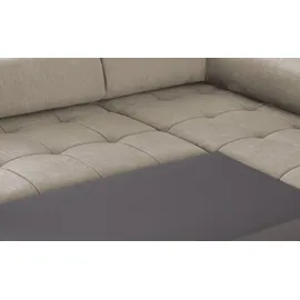 Switch Eckcouch Mikrofaser 3-Sitzer Grau