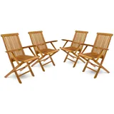 VCM Gartenstuhl 56 x 62 x 89 cm braun 4er Set klappbar