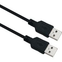 Helos Anschlusskabel, USB 2.0 A Stecker/A Stecker, 1,0m, schwarz
