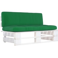VidaXL Outdoor-Mittelsofa Paletten Kiefernholz Imprägniert Weiß