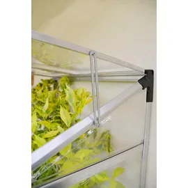 CANOPIA Anlehngewächshaus Kunststoff Silber Klar 0,7 mm 0,75 m2