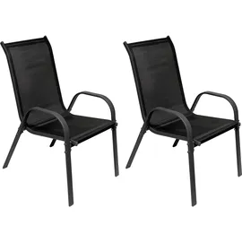 Mojawo Stapelstuhl 53 x 73 x 92 cm anthrazit 2 St.