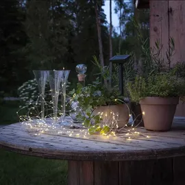 Star Trading Solar Lichterkette 200 LEDs warmweiß 19,9m Lichtsensor