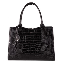 SOCHA  Crocodile Business-Handtasche 44 cm - Schwarz