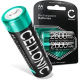 CELLONIC® Ersatzakku für Siemens Gigaset C620 / C620A / C620H Telefon Ersatz Akku 2X AA Mignon LR6, 2X 2600mAh wiederaufladbare Batterie Telefonakku