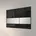 square Betätigungsplatte Glas Schwarz glänzend