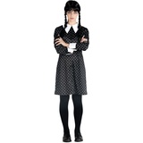 Ciao 11322 Wednesday Addams Verkleidung, Schwarz/Weiß, 6/8 Jahre (S-140 cm)