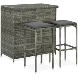 vidaXL Bar Set 3-tlg. Grau