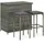 vidaXL Bar Set 3-tlg. Grau