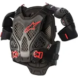 Alpinestars A-6 Protektorenweste - Schwarz/Dunkelgrau/Rot / XL/XXL