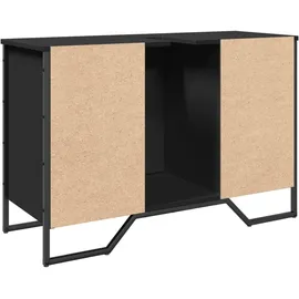 vidaXL Waschbeckenunterschrank Schwarz 91x35x60 cm Holzwerkstoff