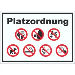 Aufkleber Platzordnung A3 (297x420mm)