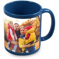 Tasse in blau mit eigenem Foto selbst gestalten - individualisierbare, hochwertige Fototasse - Fotogeschenk - Kaffeebecher mit Foto