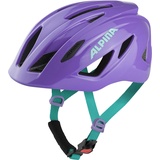 Alpina PICO - Leichter, Optimal Klimatisierter & Bruchfester Fahrradhelm Mit Fliegennetz Für Kinder, Purple Gloss, 50-55 cm