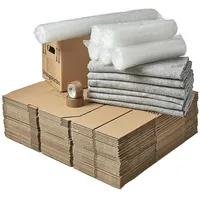 Umzugskomplettpaket 3 bis 4 Zimmer-Wohnung 100 m2 (75 x Umzugskarton 2 x Klebeband 6 x Möbeldecke 6 x Luftpolsterfolie) Set BB-Verpackungen