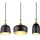 Trio Chiraz 3-flg. 63 cm rund schwarz matt/gold