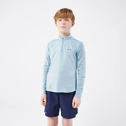 Kinder Langarmshirt Tennis 1/2 Reißverschluss - TTS ML TH hellblau Gr. 140 - 10 Jahre