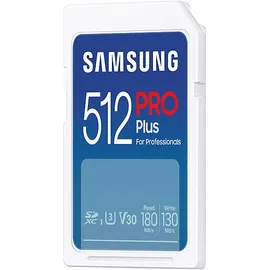Samsung MB-SD512SB/WW Pro Plus, SDXC Speicherkarte, 512 GB, 180 MB/s