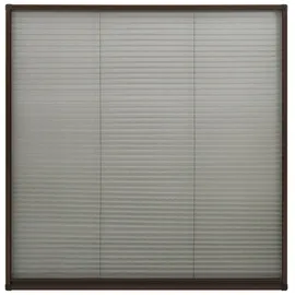 vidaXL Insektenschutz-Plissee für Fenster 120 x 120 cm Braun