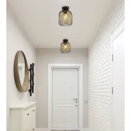 GLOBO Deckenleuchte Dichti 18 x 24,5 cm Ø x H schwarz matt