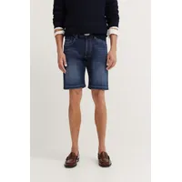 Bugatti Modern Fit Jeansshorts im 5-Pocket-Design, Blau, 58