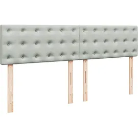 vidaXL Boxspringbett 180 x 200 cm Hellgrau