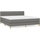 vidaXL Boxspringbett mit Matratze Dunkelgrau 160x200 cm Stoff