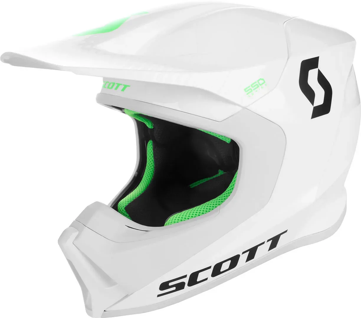 Scott 550 Hatch ECE Motorcross helm, wit, 2XL Voorman