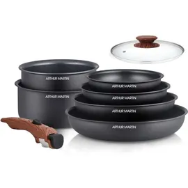Arthur Martin Kochtopfset 8 Teile Aluminium