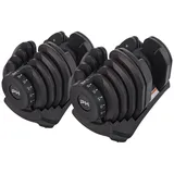 PH Fitness Verstellbare Hantel Set 40KG - 2 STÜCK - Smart Hanteln - Adjustable Dumbbells von 5 bis 40 kg - Komplette 17-in-1 Kurzhantel Dumbells - Schwarz