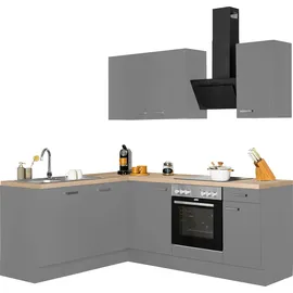 OPTIFIT Winkelküche L-Form Parma 215 cm braun