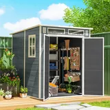 Outsunny Gerätehaus 1,82 x 1,80 m Grau