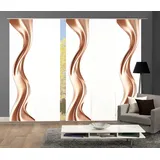 HOME WOHNIDEEN Schiebegardine »OAKLEY«, (5 St.), SCHIEBEVORHANGSET,SEIDENOPTIK,DIGIDRUCK